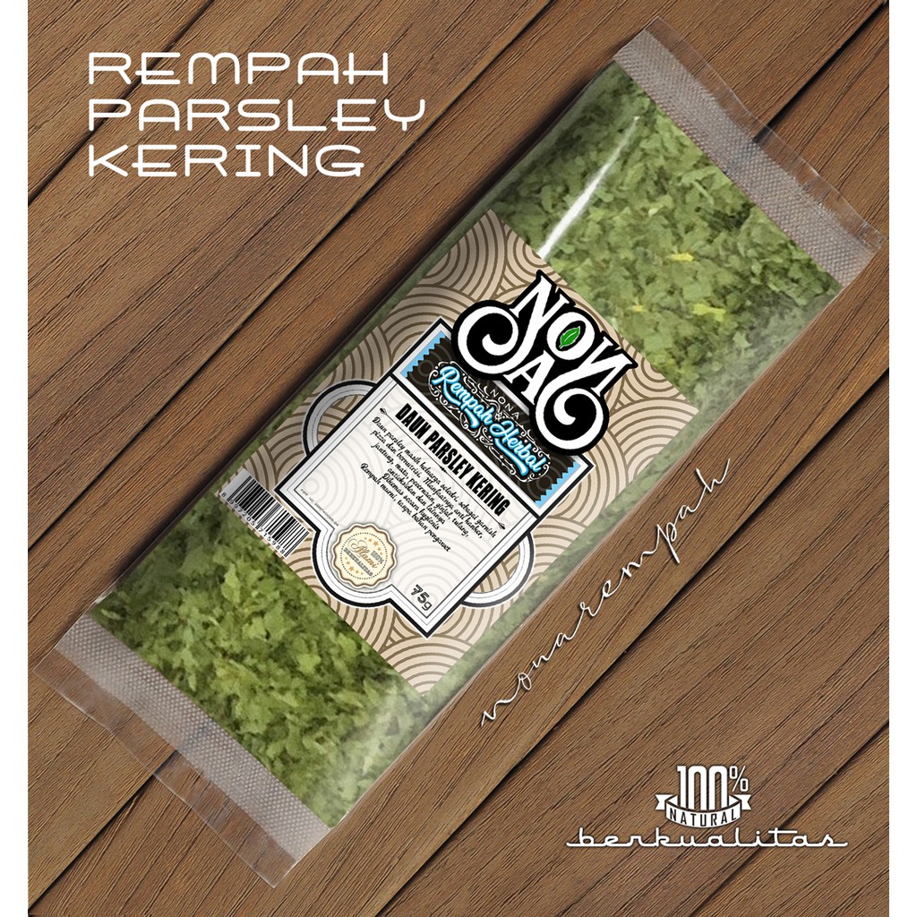 

Daun Parsley Kering 75 Gram | Parseley | Peterseli | Rempah Organic Alami