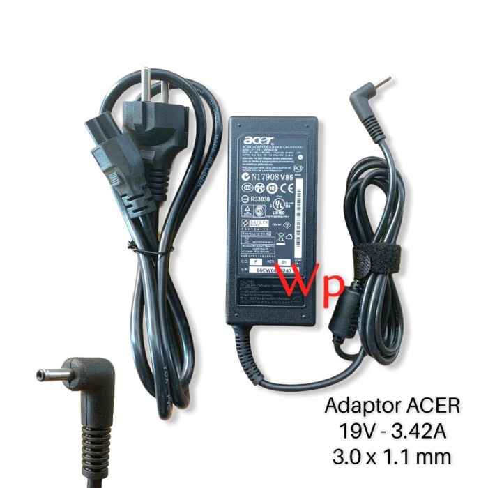 Adaptor Charger Laptop Acer 19V 3.42A 3.0 x 1.1 mm 65W