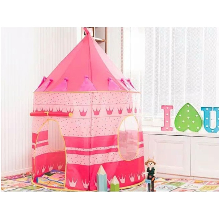 1 set TENDA ANAK CASTLE JUMBO Camping Tent Bentuk Istana Kastel chn