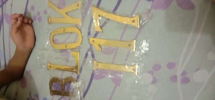 Huruf Angka Nomer Rumah Kuningan Tinggi 10 Cm Angka Nomor 7