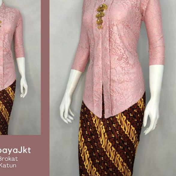 ◘ Kebaya Kartini Modern Brokat Murah Grosir Bonus Furing Lapis Katun ❂