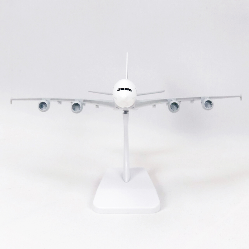 Air France A380 Model Pesawat Terbang Airbus 380 Bahan Alloy Diecast 20CM Dengan Display Stand