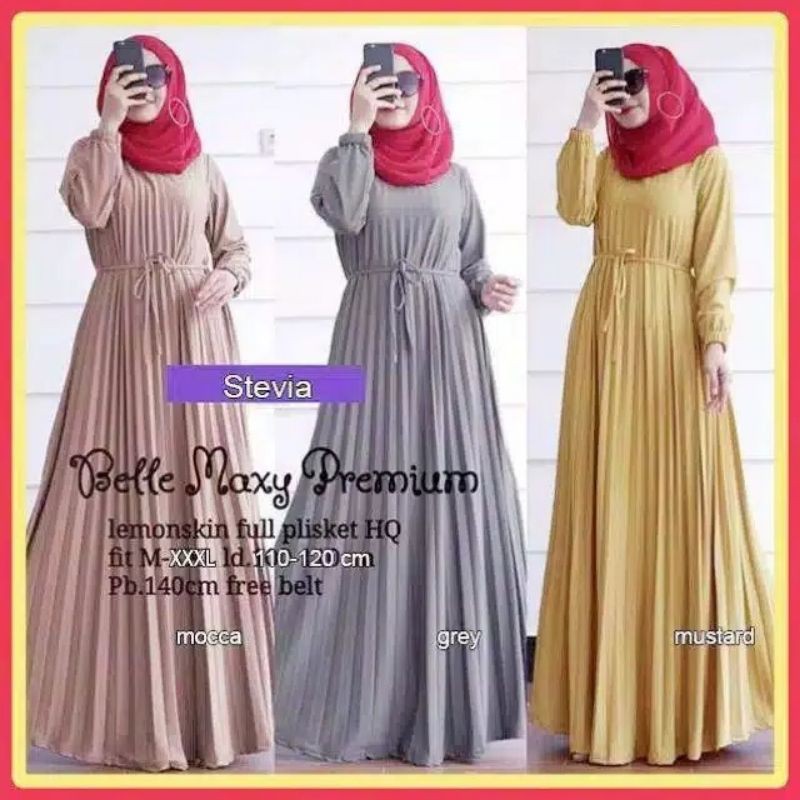 GAMIS PLISKET TALI PINGGANG // GAMIS PLISKET MURAH // GAMIS BAHAN