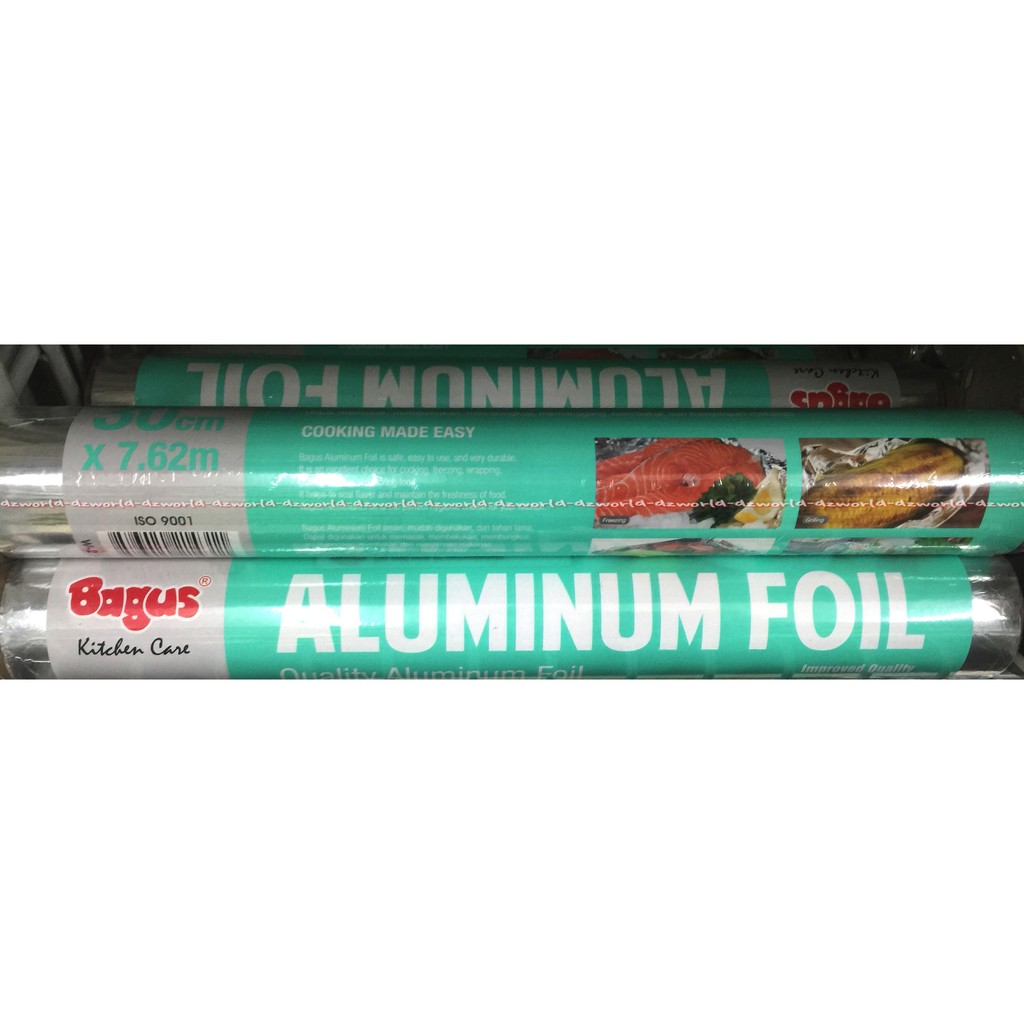 Bagus Aluminium foil Kertas Refill  8mx 30cm Aluminium Foil Kertas Membungkus Kertas Membungkus Makanan Bbq Panggangan Bagus Kemasan Hijau Roll GulungTosca