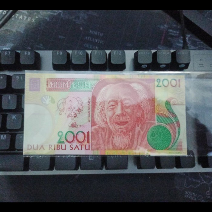 Uang Testnote Affandi Peruri Specimen Test Note Afandi Maestro 2001 - UNC