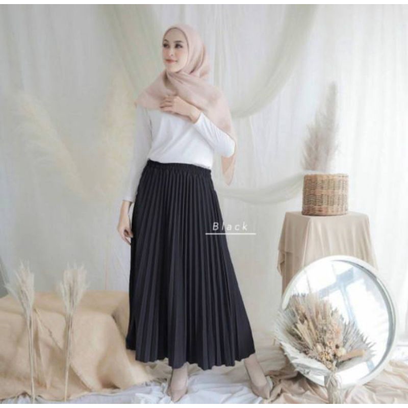 Rok Plisket Premium Dewasa Tebal Bahan Hyget Premium