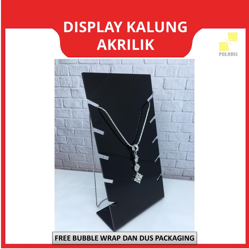 DISPLAY STAND KALUNG ACRYLIC - PAJANGAN ETALASE PERHIASAN TEMPAT KALUNG - DISPLAY MINI KALUNG AKSESORIS AKRILIK