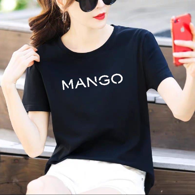 Kaos Wanita M4NGO Baju Wanita Catton Combed Kaos Oblong Wanita