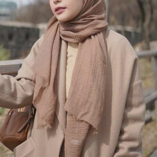 ➳ HIJAB PASMINA CRINCLE BAHAN KAIN KUSUT ♦