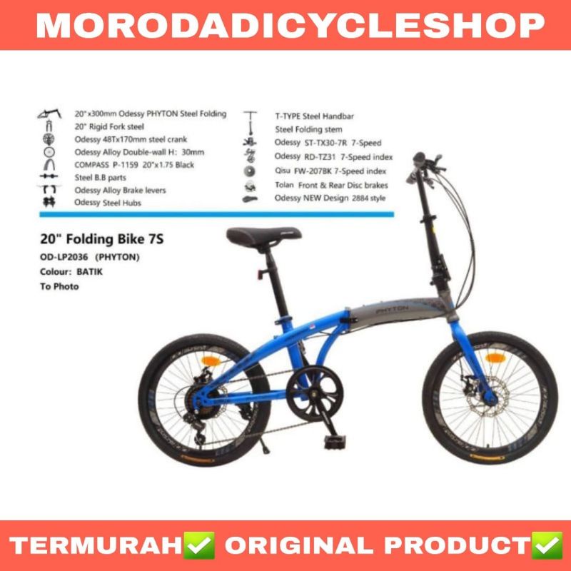 Sepeda Lipat Odessy PHYTON 16 20 Inch ORIGINAL