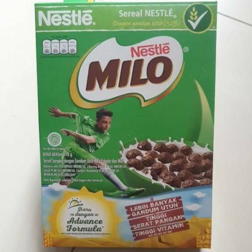 

Nestle Milo sereal cereal coklat ball gandum 170gr.