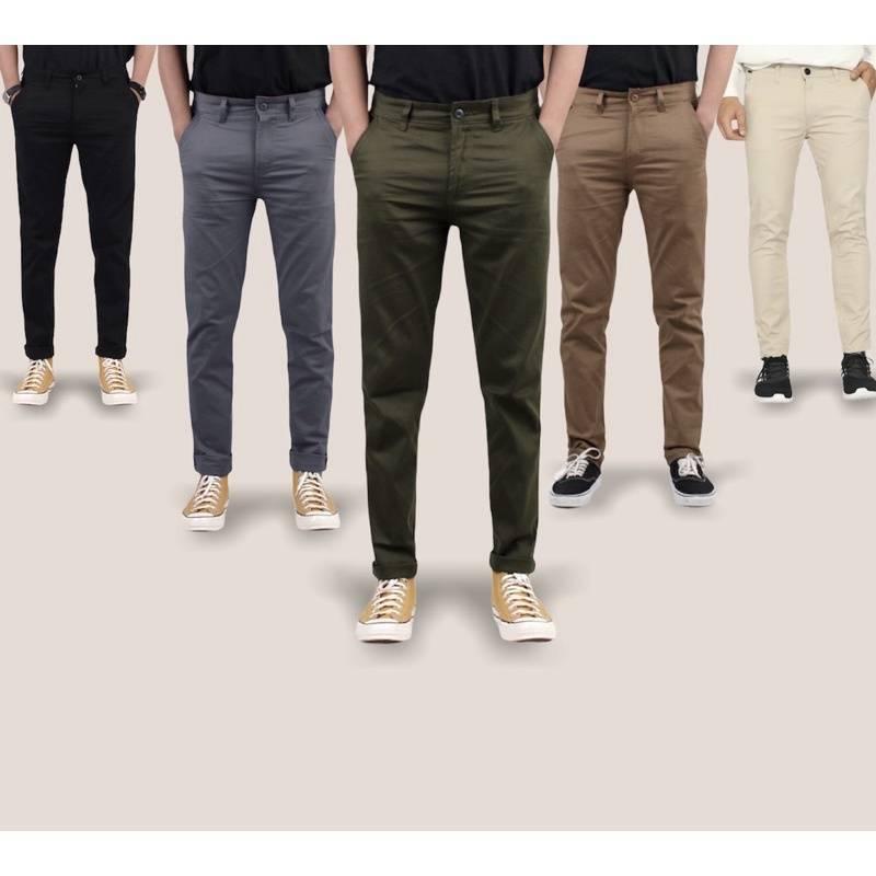 [TERLARIS] CELANA PANJANG PRIA UKURAN 27-38 PREMIUM QUALITY CHINOS SLIMFIT COWO SKINNY POLOS COWOK