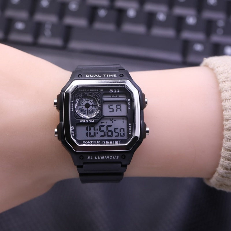 Jam Tanggan Rubber unisex digital 511