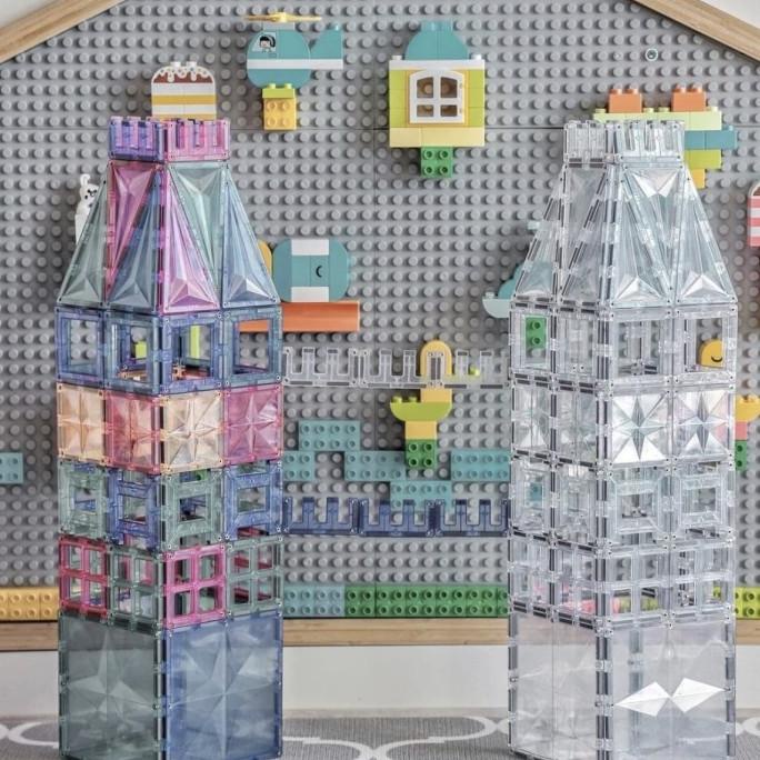 MNTL Magnetic Tiles 120 Pcs Mainan Edukasi Anak