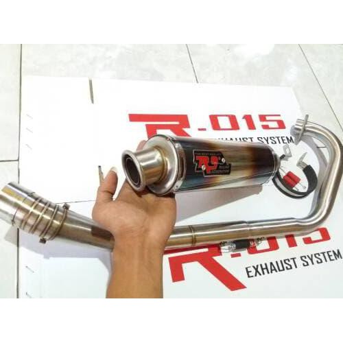 Knalpot R9 New Mugello Full Set R15, Vixion, NVL, Xabre, CBR150 R
