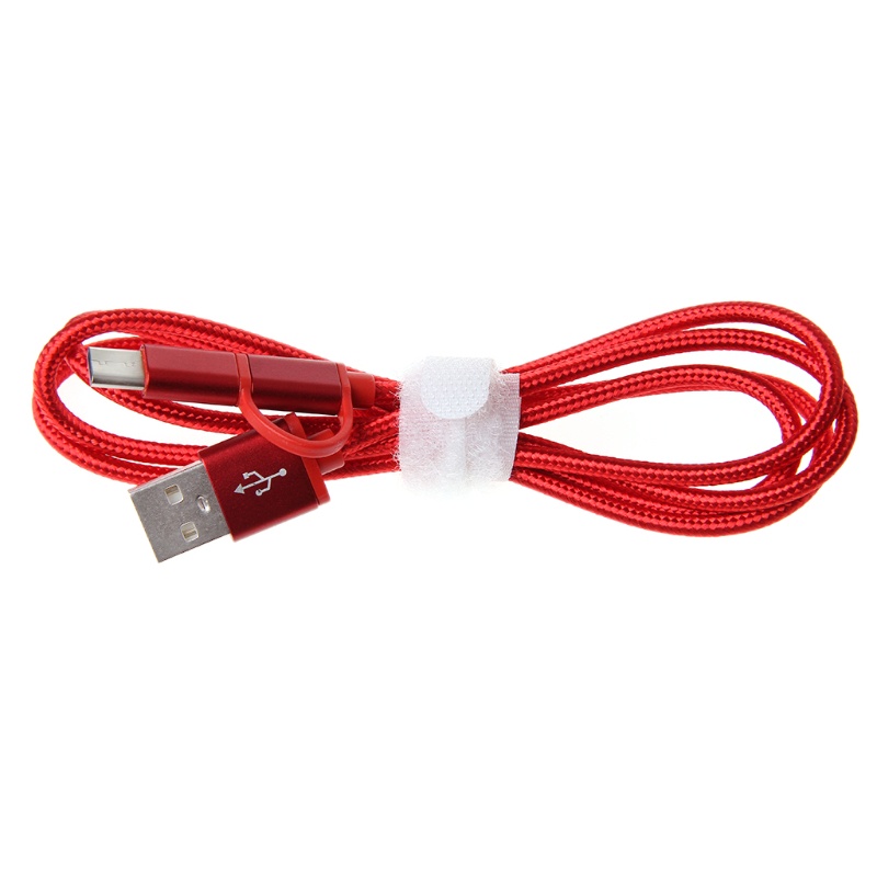 Cre 2 in 1 Kabel Charger USB 2.0 Male Ke USB 3.1 Tipe C Fleksibel Flexible