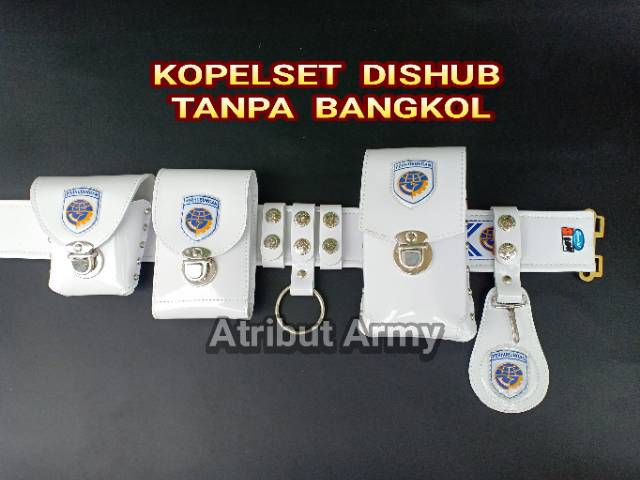 Sabuk Kopel Dishub Fullset [TR] + BANGKOL MOTIF 3D NON BRASSO Ikat Pinggang Dishub / Kemenhub