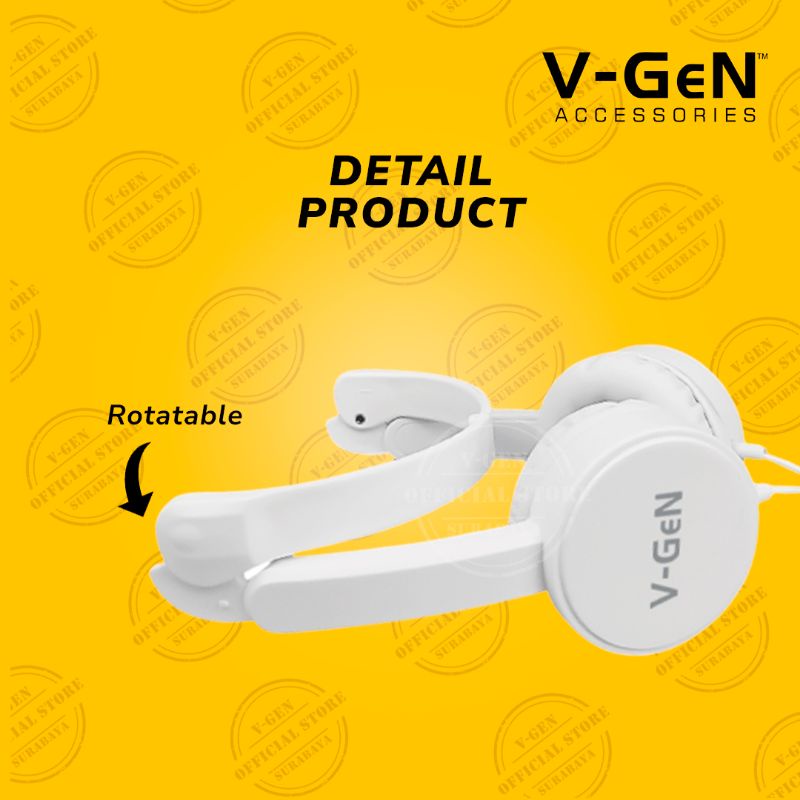 Headset V-GeN VHD1-03 Wired Extra Bass Headphone VGEN