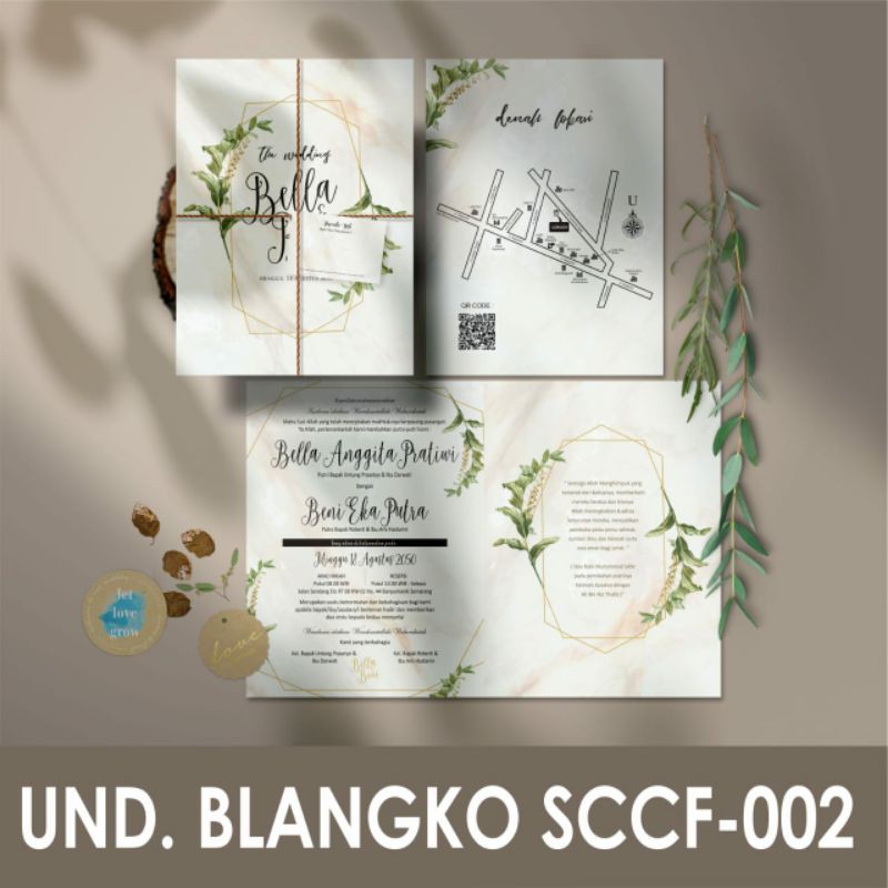 SCCF 002 Blangko Undangan Griya SCCF 002 / Blangko Kosong / Cetak Undangan Pernikahan Khitan / Undan