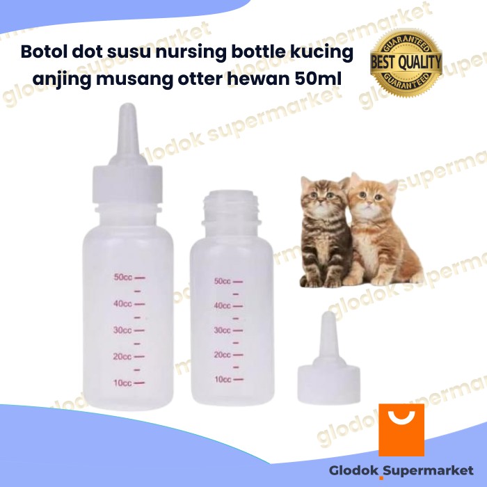 Botol dot susu nursing bottle kucing anjing musang otter hewan 50ml