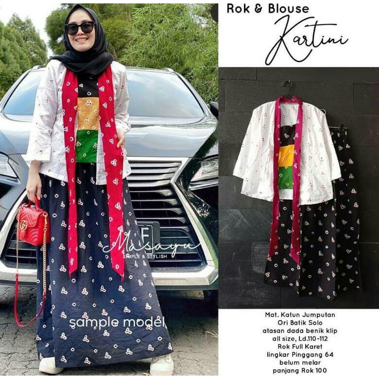 Rok &amp; blus kartini jumputan ori by masayu