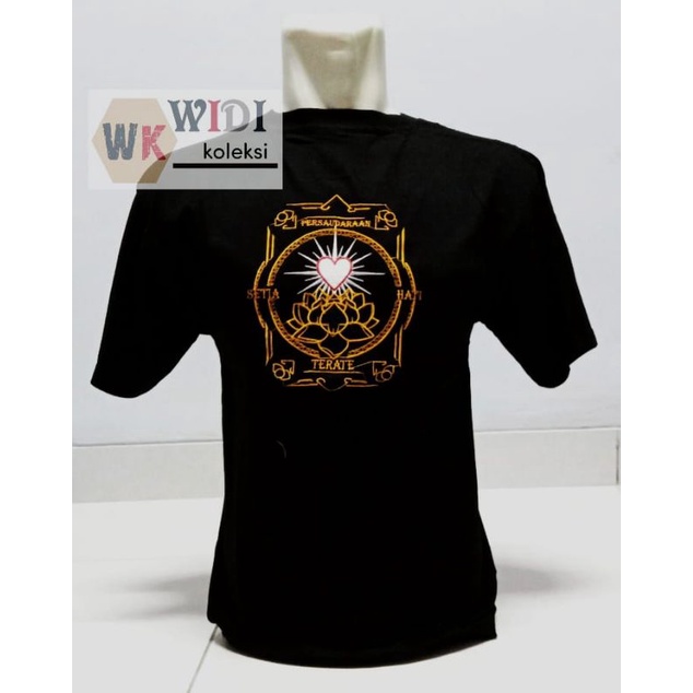 Kaos sh teratai  bordir lengan pendek