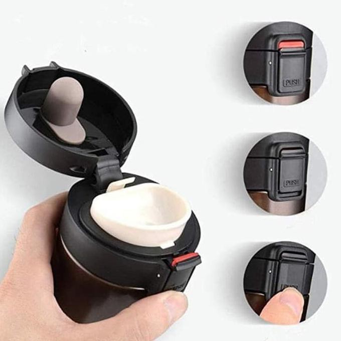 terjangkau Termos Kopi Travel-Mug Mini Tahan Air Panas & Dingin Termos Stainless - cream dijamin