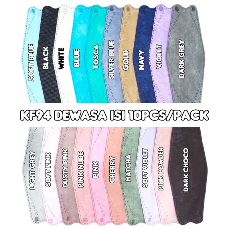 Masker KF94 Ori 4 PLAY WARNA-WARNI/Pewangi Stiker Masker