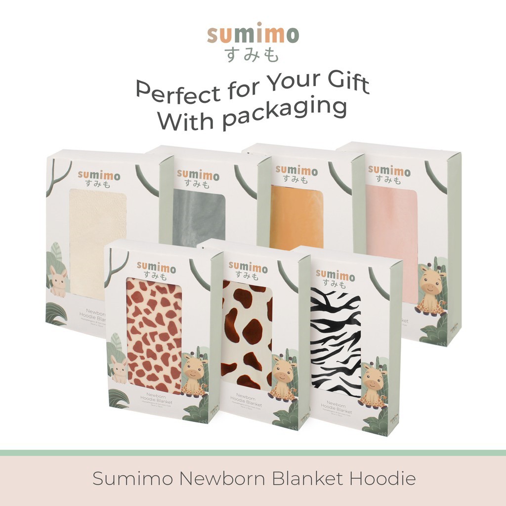 Sumimo Baby Newborn Hoodie Blanket Selimut Topi Bayi