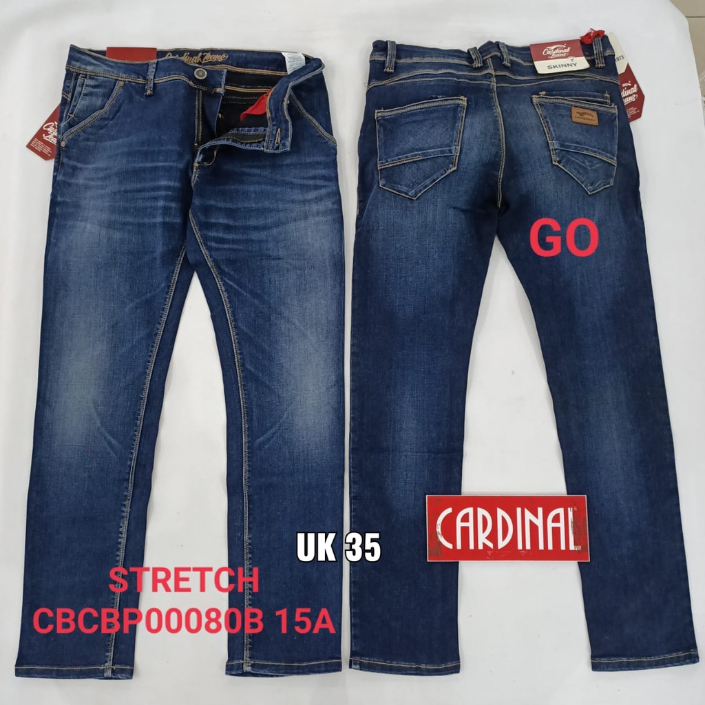 gof 35 CARDINAL CBCBP Celana Panjang Jeans Pria Pencil Stretch Slimfit Super Skinny Sobek Bermuda