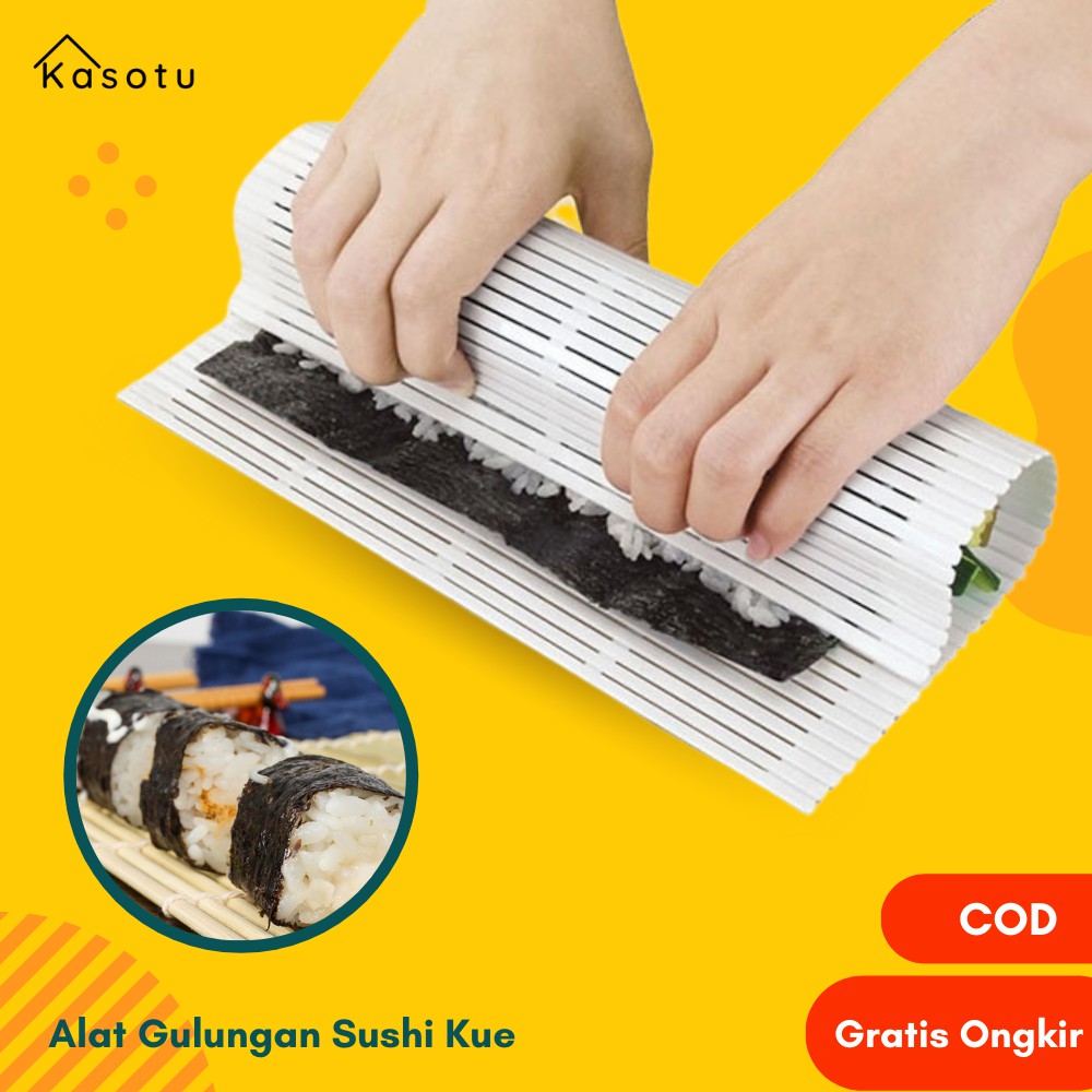 Alat Dapur Penggulung Gulungan Pembuat Rol Nori Sushi Kimbab Kue Adonan Roll Maker Plastik Murah