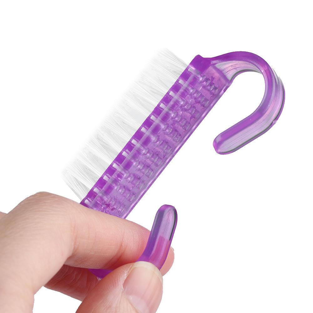 Top 3pcs Sikat Kuku Portable Pedicure Alat Gosok Kuku Plastik