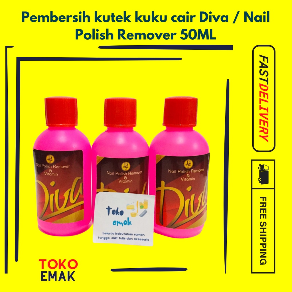 Pembersih kutek kuku cair Diva / Nail Polish Remover 50ML