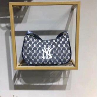 TAS WANITA SHOULDER BAG TAS BAHU HAND BAG MLB MONOGRAM JACQUARD NY YANKESS HOBO MINI BAG IMPORT #3219