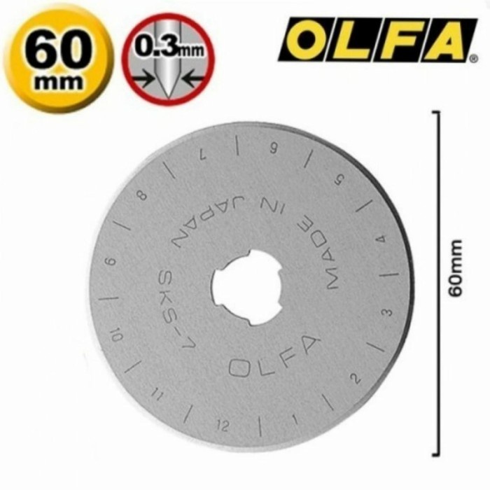 

Jual Refill Rotary Cutter 60Mm Rb60-1 Spare Blade Olfa Bergaransi