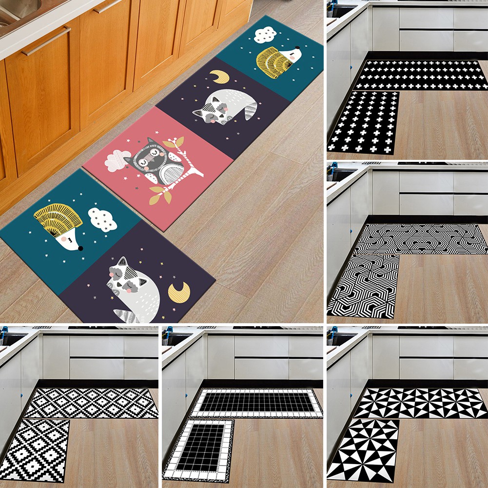 Set Karpet Alas Lantai Dengan Bahan Anti Slip Dan Bergaya Modern Untuk Dapur Kamar Mandi Shopee Indonesia