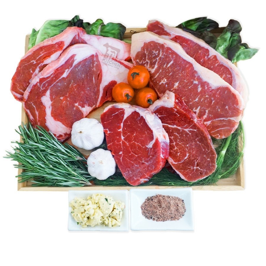 

US BLACK ANGUS STEAK SET - Beef 1,2kg + Butter + Condiments for 6 pax