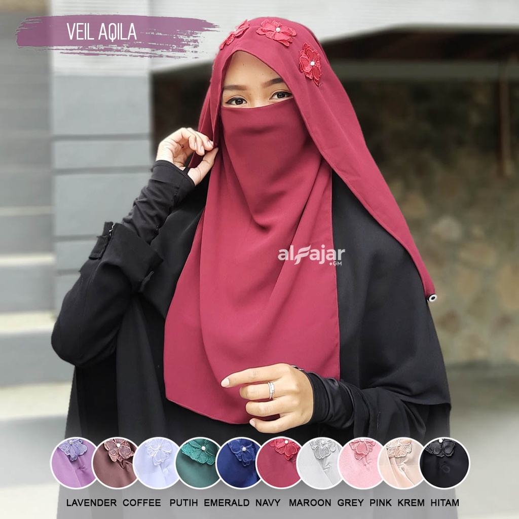 CADAR NIQOB BANDANA Veil Aqila Dua Layer by Alfajar