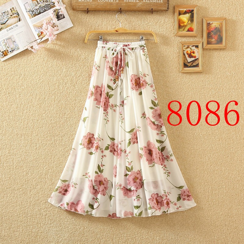 [UNI 027B] ROK PANJANG | ROK KOREA | FASHION SKIRT KOREA | ROK MOTIF BUNGA | ROK PREMIUM