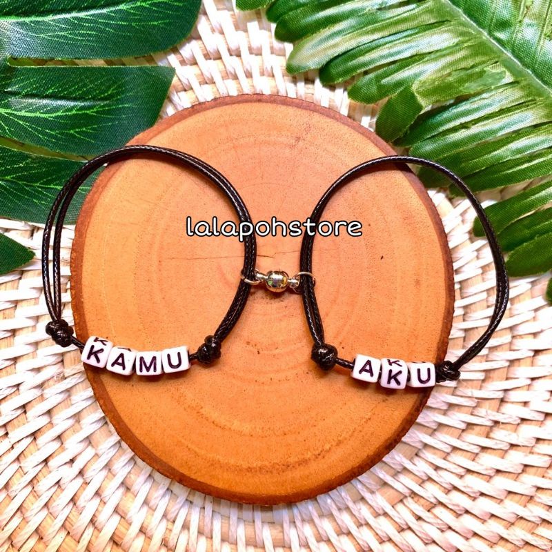 GELANG COUPLE MAGNET NAMA | GELANG NAMA