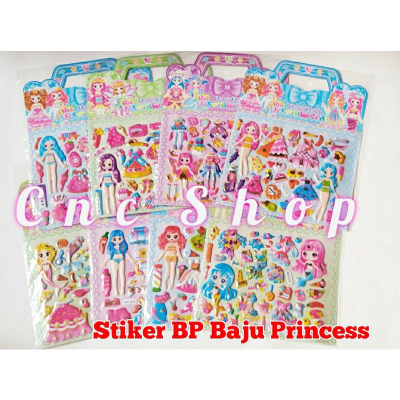 Sticker Timbul Hologram BP Princess Bagus Mainan Anak Cewe Murah