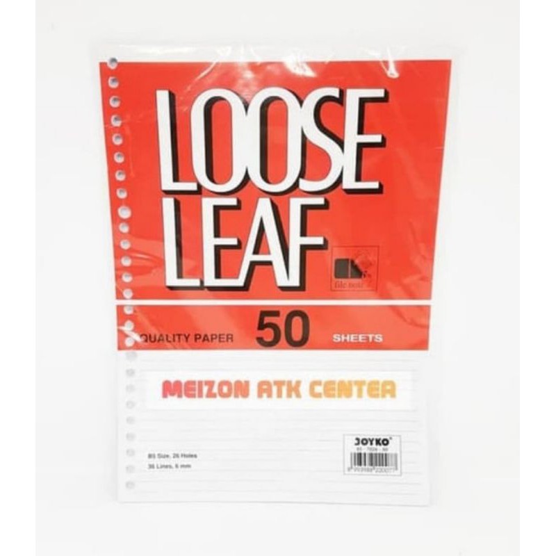 

Loose Leaf Joyko B5-7026 (50) kertas bergaris