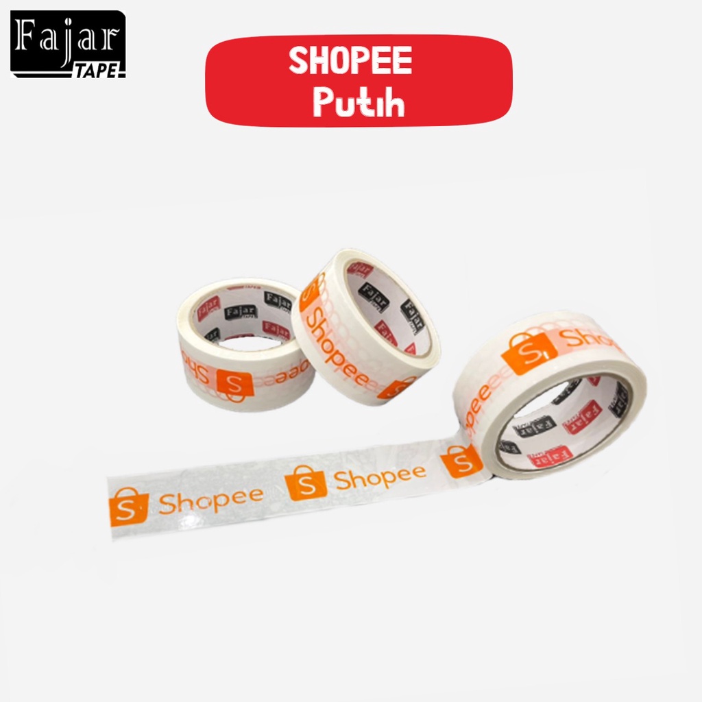 

Lakban Online SP / Lakban Printing / White / Putih / 45mm x 55 Yard (Full Meter)
