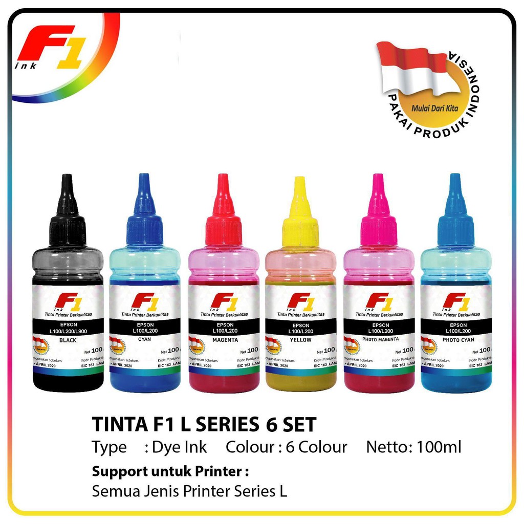 Jual Tinta Refill Dye L Series 100ml L120 L200 L310 L360 L365 L380 L365 L1300 Dll Shopee Indonesia 2732