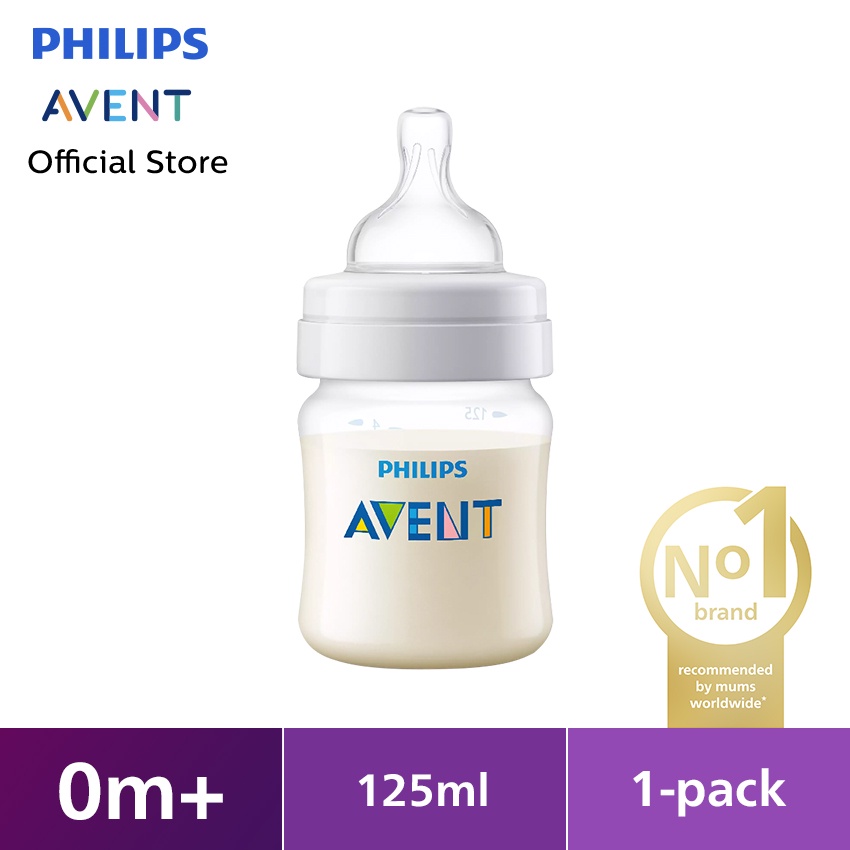 Philips Avent Classic Plus Bottle Wide Neck Botol Susu Bayi 125 ml 0M+ SCF560/27