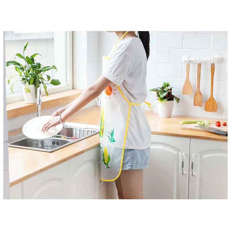 OVERFLOWS.ID Celemek Dapur Motif Kartun Anti Air Apron Kitchen Clemek waterproof