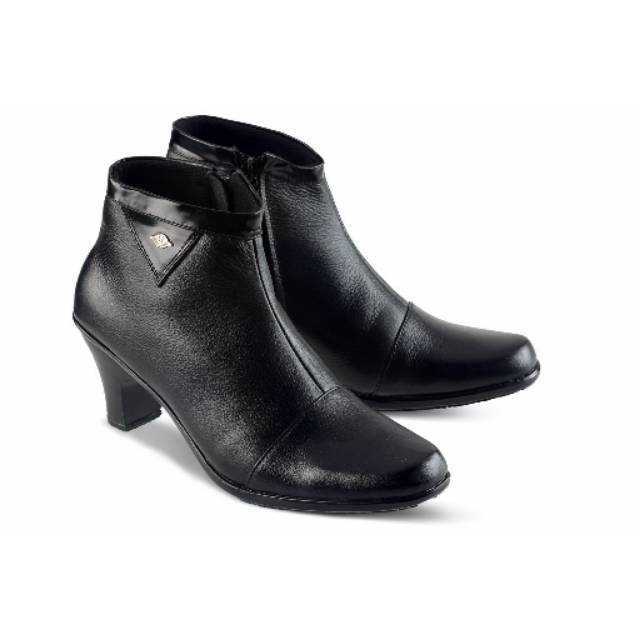 Sepatu Boot wanita Kerja Kantor Pantofel Kulit Wanita Model Korea -sepatu PDH wanita