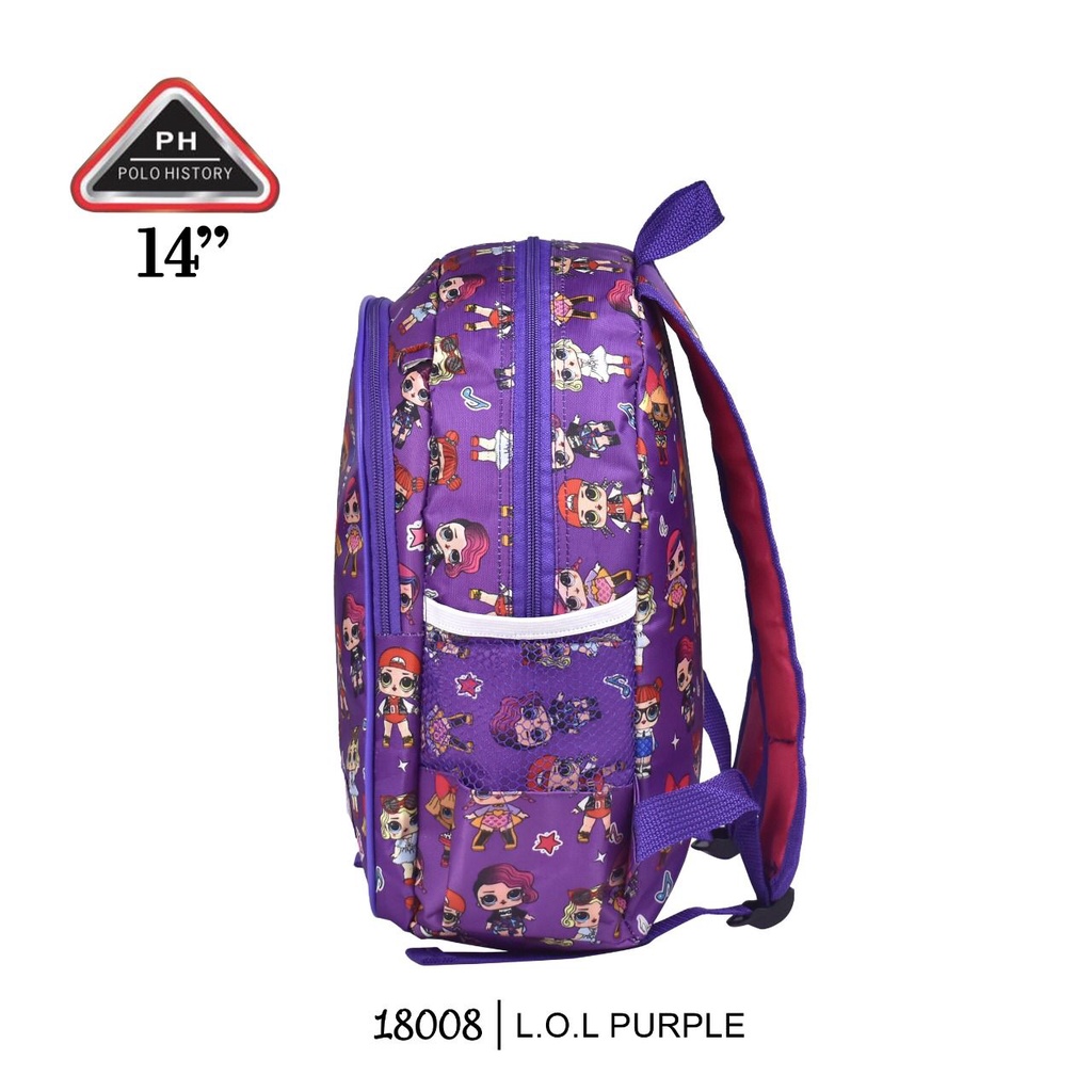 { FF }Tas Ransel Anak Karakter Full Motif TK / Lucu Bagus /  Polo History 14Inch 18008 / Free Kotak Pensil