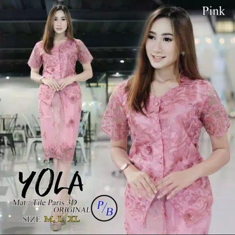 KEBAYA MODERN//SET KEBAYA YOLA//KEBAYA PESTA//KEBAYA NATALAN//BY PB