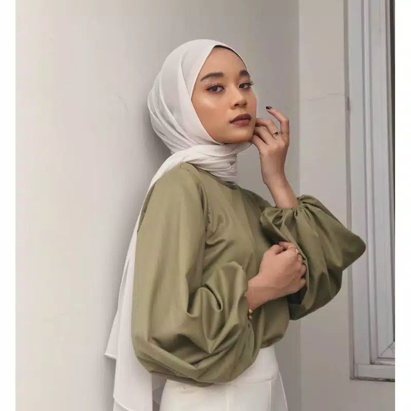 Puffy Ayuna / top puff / lengan puff / tangan balon / tangan puff / blouse balon / blouse puff